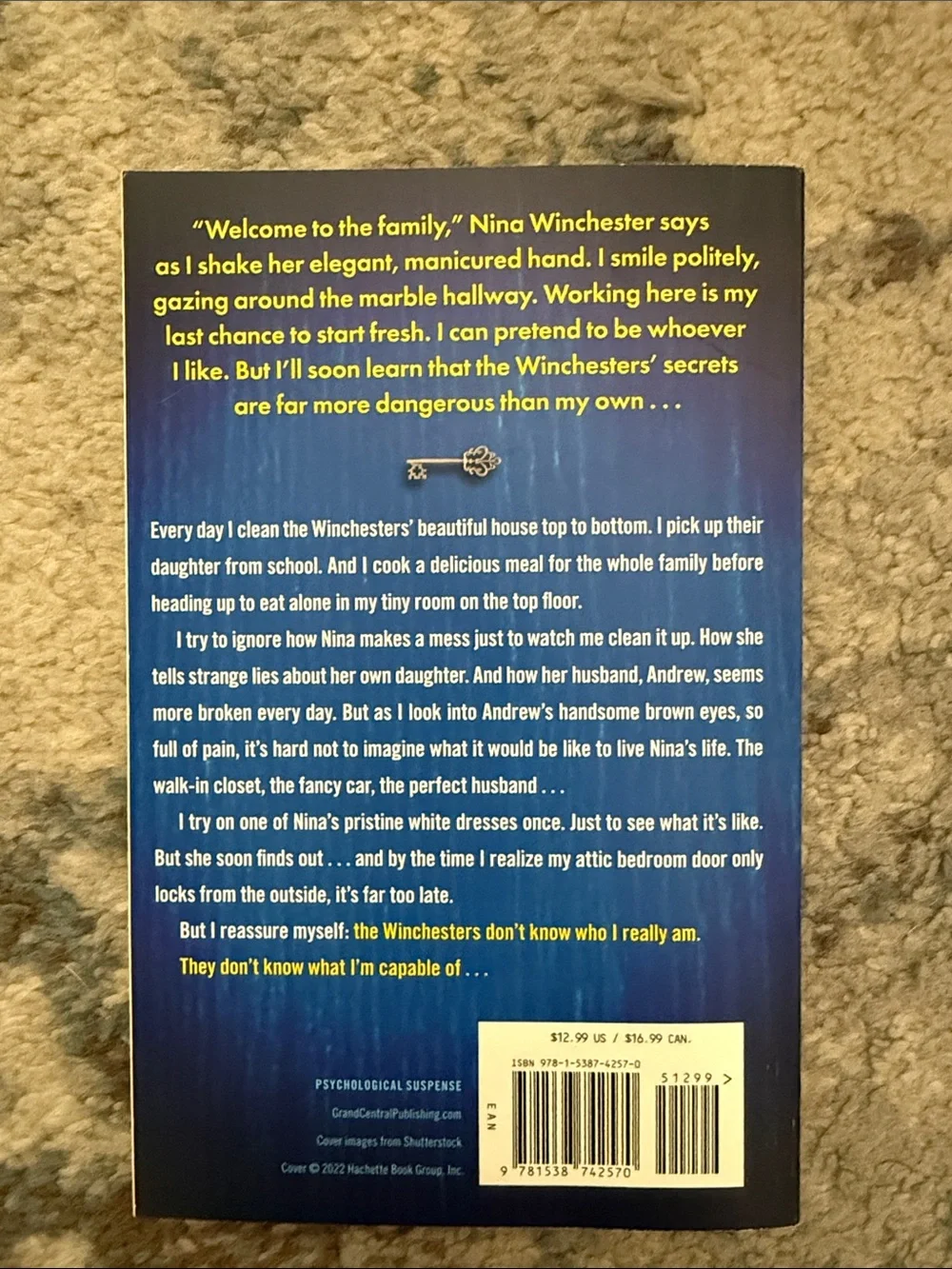 The Housemaid by Freida McFadden - Blue & Yellow Paperback - Picture 2 of 2